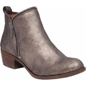 Lucky Brand Pewter/Silver Booties